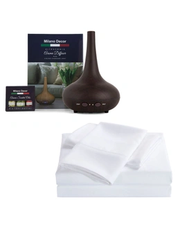 Royal Comfort 2000 Thread Count Sheet Set With Bonus Aroma Diffuser with 3 Oils