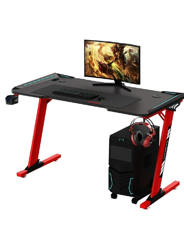 Gaming Desk Computer Table with RGB Lighting, Cup Holder and Headphone Hook - Odyssey8, hi-res image number null
