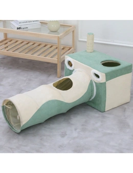 Furbulous Cat Tunnel with Hideaway Box and Scratching Post - Camera Shape