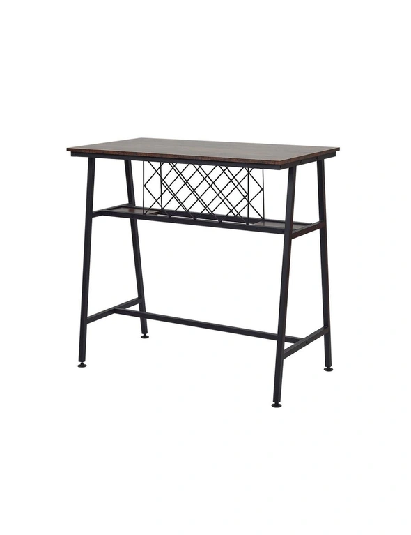 Viviendo Dining Table, Bar Table with Wine Storage Rack - Industrial Style, hi-res image number null