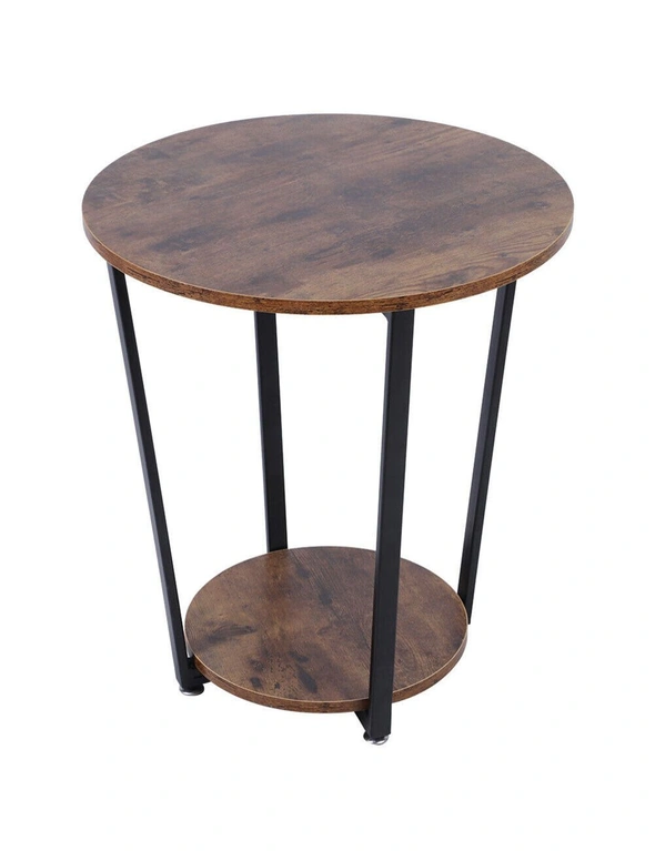 Viviendo 57cm Side Table Steel and Wood Bedside Table Industrial Style, hi-res image number null