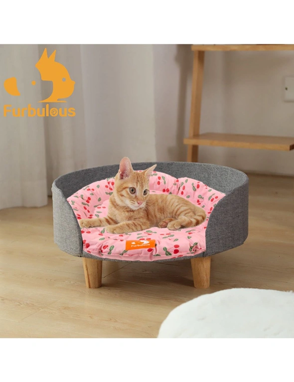 Furbulous 75cm Round Pet Cooling Bed Dog or Cat Non-Toxic Cooling Mat for Summer - Pink, hi-res image number null