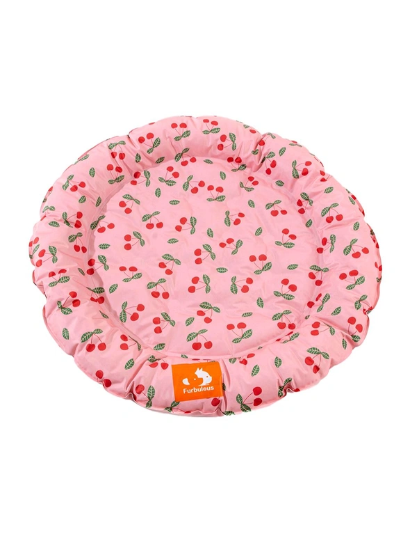 Furbulous 86cm Round Pet Cooling Bed Dog or Cat Non-Toxic Cooling Mat for Summer Pink, hi-res image number null