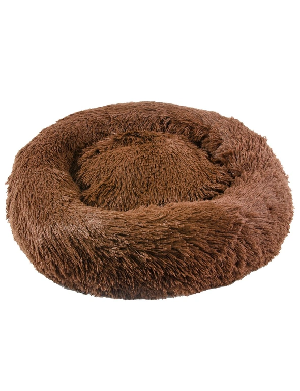 Furbulous Calming Dog or Cat Bed in Brown - XXLarge - 100cm Diameter, hi-res image number null