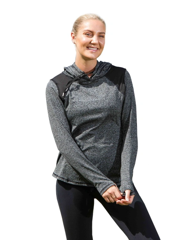 LaSculpte Women's Spliced Pullover Sports Hoodie, hi-res image number null