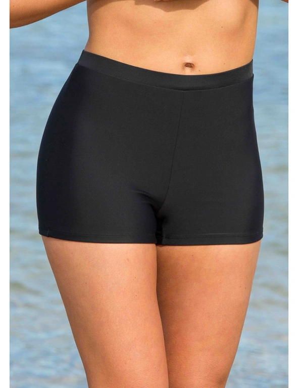 LaSculpte Women's Tummy Control Sustainable Boyleg Bikini Bottom, hi-res image number null