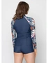 LaSculpte Women's Chlorine Resistant Long Sleeve Zip Rash Vest, hi-res
