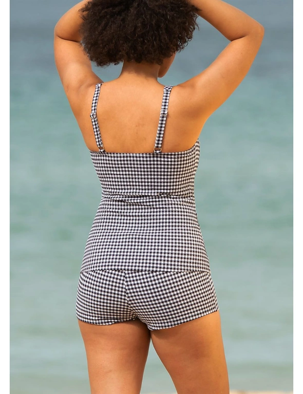 LaSculpte Women's Gingham Tankini Swimwear, hi-res image number null