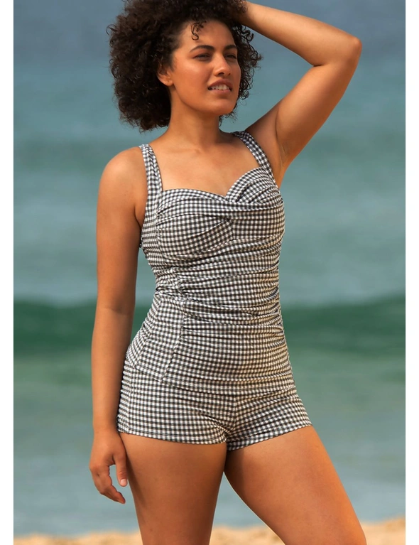 Gingham Boyleg Bikini Bottom Black - Womens Activewear, Shapewear, Swimwear,  Beachwear Online Australia
