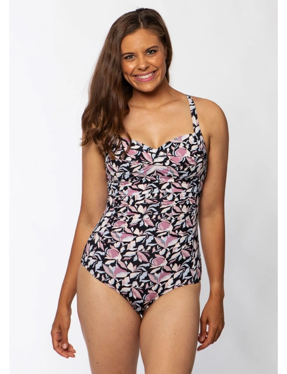 Chlorine Resistant One Piece Swimsuit Night Flower - 24, hi-res image number null