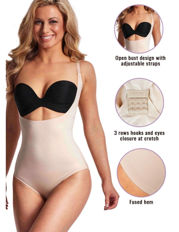 Full Body Shaper With Open Crotch Smooth Silhouette - Shapers