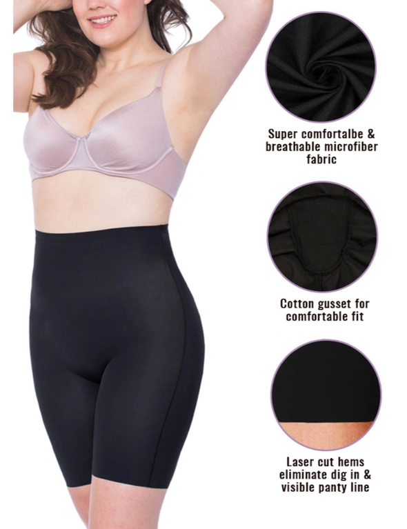 LaSculpte Women's Microfiber Seamless Shaping Short, hi-res image number null