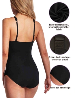 LaSculpte Women's Seamless 2 Way Reversible Shapewear Under Dresses Tummy  Control Microfiber Full Slip - Nude