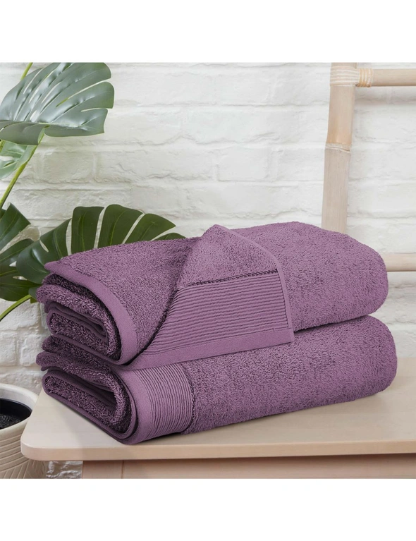 Bedding N Bath Pack Of 2 pcs Luxury Bath Towel 600 GSM (69cm x 137cm) - Lavender, hi-res image number null