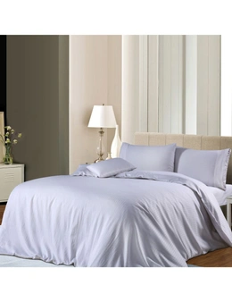 Bedding N Bath 1000TC 3Pcs Stripe Cotton Rich Bed Quilt Cover Set (King  , Queen) - Navy Blue