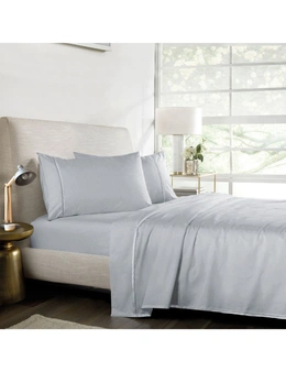 1000TC Pure Egyptian Cotton Sheet Set Ultra Soft Flat / Fitted Sheet Queen / Pillows
