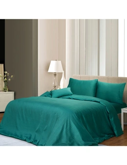 1000TC 6Pcs Stripe 100% Cotton Bed Quilt Cover Set