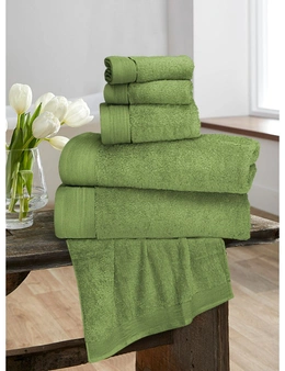 Bedding N Bath 6 Pieces Pure Egyptian 600 GSM Cotton Towel Set (2 x Bath Towels / 2 x Hand Towels / 2 x Face Towels) - Woodland