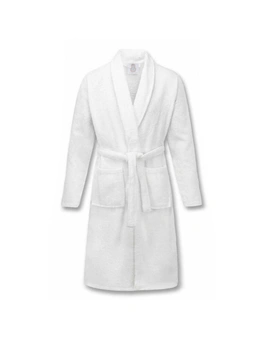 Bedding N Bath 100% Cotton 400GSM Terry Bathrobe (Fit For All) Color - White