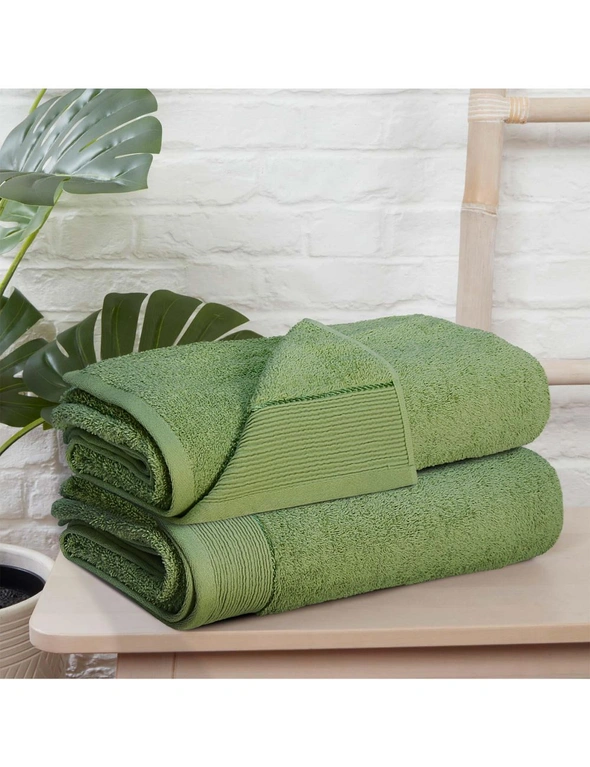 Bedding N Bath Pack Of 2 pcs Luxury Bath Towel 600 GSM (69cm x 137cm) - Woodland, hi-res image number null