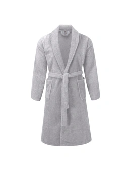 Bedding N Bath 100% Cotton 400GSM Terry Bathrobe (Fit For All) Color - Silver