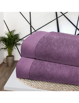 Bedding N Bath Pack Of 2 Pcs Luxury Bath Sheet 700 GSM (80cm x 160cm) - Lavender