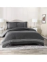 Bedding N Bath 1200TC 100% Pure Cotton 6Pcs Embroidered Bed Quilt Cover Set  (King / Queen) - Charcoal, hi-res