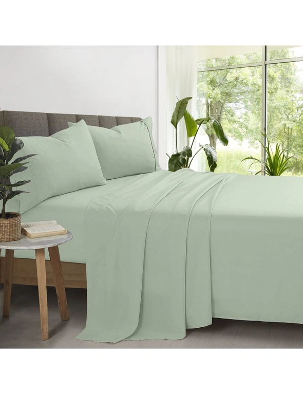 2000TC Super Ultra Soft Bamboo Microfibre Sheet Set Flat Sheet  / Fitted Sheet Queen / Pillows, hi-res image number null