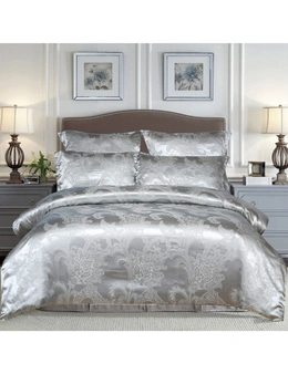 Bedding N Bath 500TC Jacquard 3 Pcs Comforter Set Design – Damask Teal (King, Queen, Double)