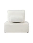 Oikiture Lounge Chair  Sherpa Sofa Adjustable Back Cushion White, hi-res