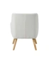 Oikiture Armchair Lounge Chair Sherpa Accent Armchairs Tub Chairs Sofa White, hi-res