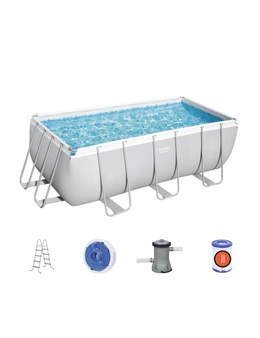 Bestway Swimming Pool Rectangular Above Ground Pools Filter Pump With Ladder