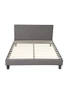 Oikiture Bed Frame Double Size Mattress Base Platform Wooden Slats Grey Fabric, hi-res