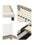 Oikiture Bed Frame Double Size Mattress Base Boucle Fabric Platform Wooden Slats, hi-res