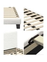 Oikiture Bed Frame King Single Size Mattress Base Boucle Fabric Platform Wooden, hi-res