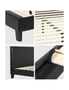 Oikiture Bed Frame Queen Size Base Mattress Platform Leather Wooden Slats Black, hi-res