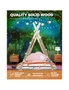 Oikiture Wooden Bed Frame Single Timber Teepee House Mattress Base Platform, hi-res