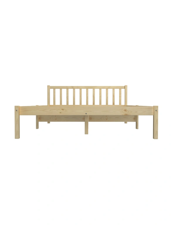 Oikiture Bed Frame Queen Size Wooden Timber Mattress Base Solid Wood Platform, hi-res image number null