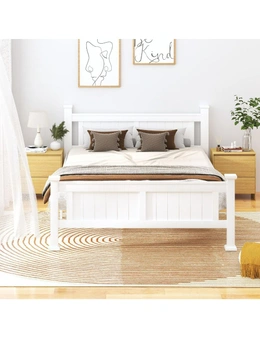 Oikiture Bed Frame Single Size Pine Wooden Timber Base Platform Bedroom