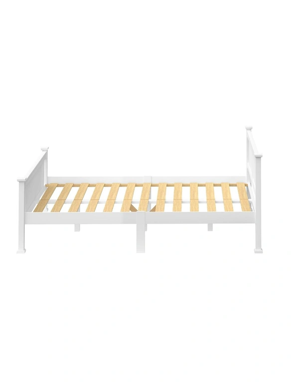 Oikiture Bed Frame Single Size Pine Wooden Timber Base Platform Bedroom, hi-res image number null