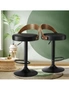 Oikiture Kitchen Bar Stools Gas Lift Swivel Chairs Stool Wooden PU Leather ?2, hi-res