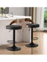 Oikiture Kitchen Bar Stools Gas Lift Swivel Chairs Stool Wooden PU Leather ?2, hi-res