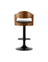 Oikiture Bar Stools Kitchen Swivel Barstool Chair Gas Lift Metal Leather 2, hi-res