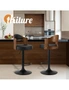 Oikiture Set of 4 Bar Stools Kitchen Swivel Barstool Chairs Gas Lift Metal, hi-res