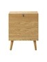Oikiture Bedside Tables 2 Drawers Side Table Nightstand Storage Cabinet Wood, hi-res