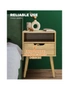 Oikiture Bedside Table Drawers Side Tables Nightstand Bedroom Cabinet Wood, hi-res
