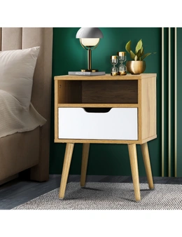 Oikiture Bedside Table Drawers Side Tables Nightstand Trendy Furniture Cabinet