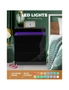 Oikiture Bedside Table RGB LED Nightstand Cabinet 3 Drawers Side Table Furniture, hi-res
