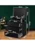 Oikiture Bedside Table RGB LED Nightstand Cabinet 3 Drawers Side Table Furniture, hi-res