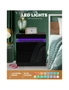 Oikiture Bedside Table RGB LED Nightstand Cabinet 2 Drawers Side Table Furniture, hi-res